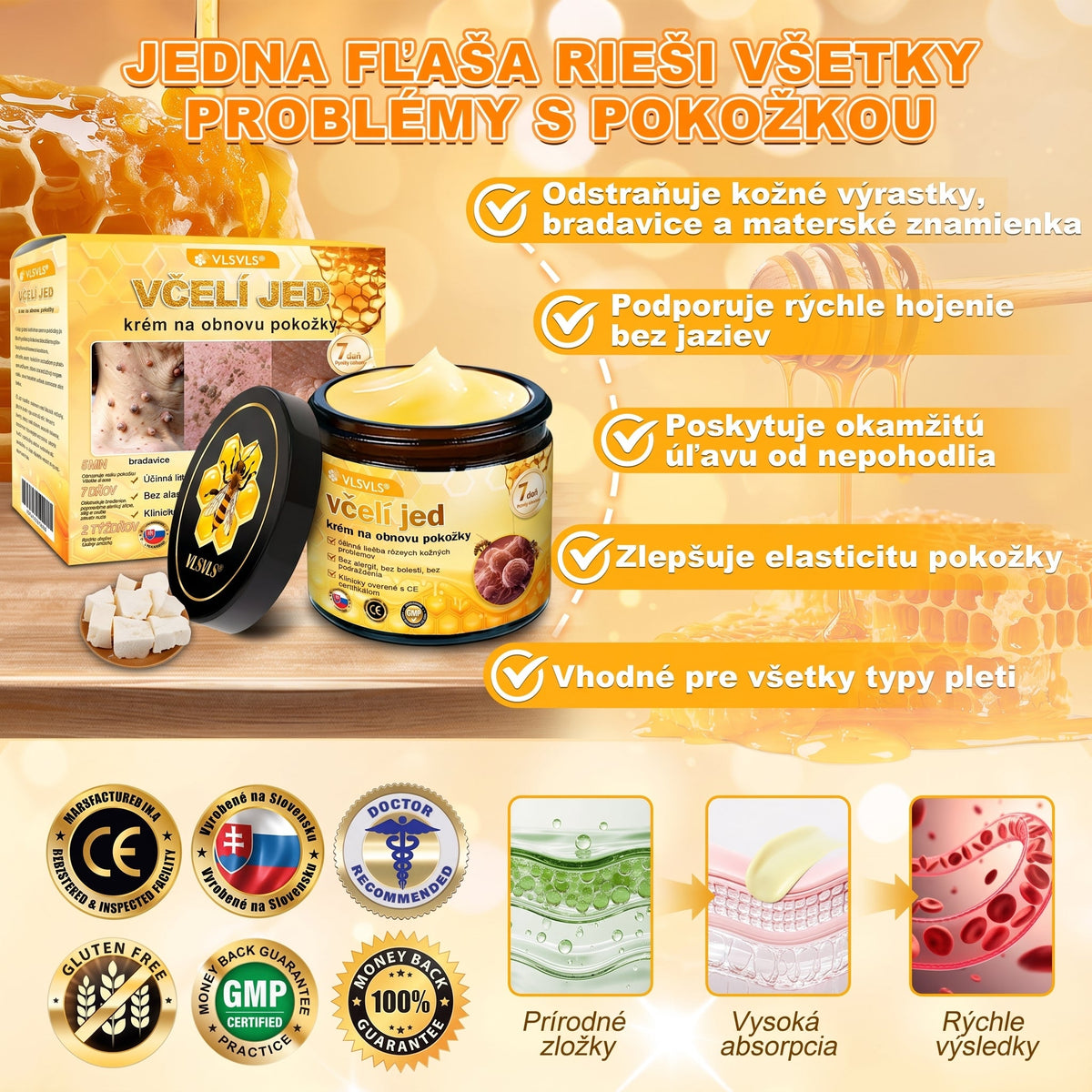 ✨ 🔥 VLSVLS® Včelí jed regeneračný krém na pokožku 🔥 Vyvinuté na Slovensku, vyrobené a dodávané zo Slovenska