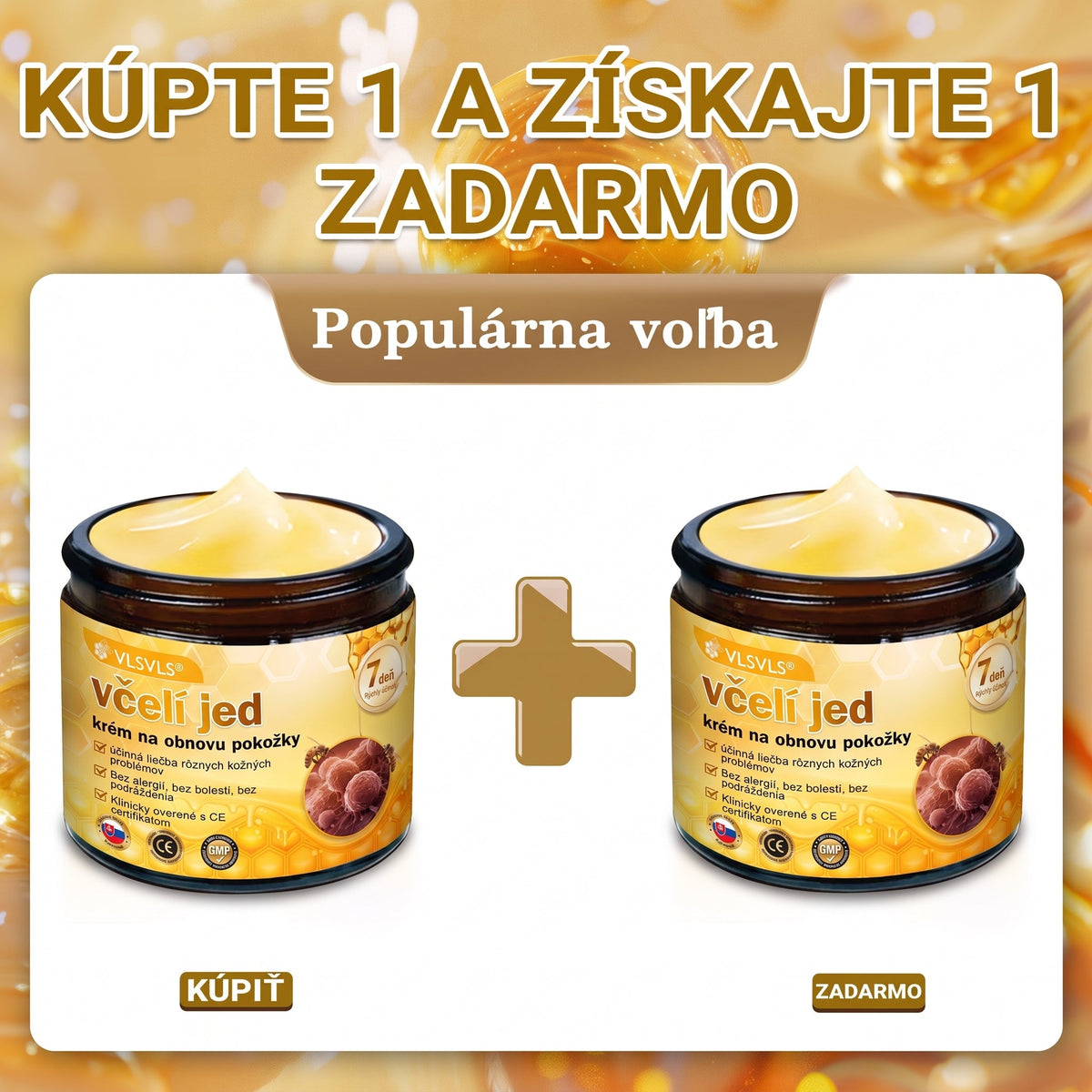 ✨ 🔥 VLSVLS® Včelí jed regeneračný krém na pokožku 🔥 Vyvinuté na Slovensku, vyrobené a dodávané zo Slovenska