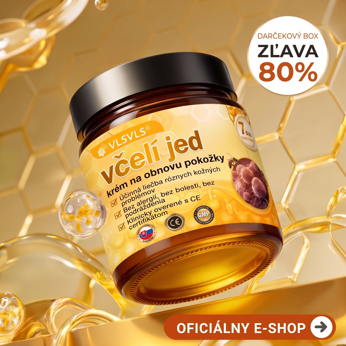 ✨ 🔥 VLSVLS® Včelí jed regeneračný krém na pokožku 🔥 Vyvinuté na Slovensku, vyrobené a dodávané zo Slovenska