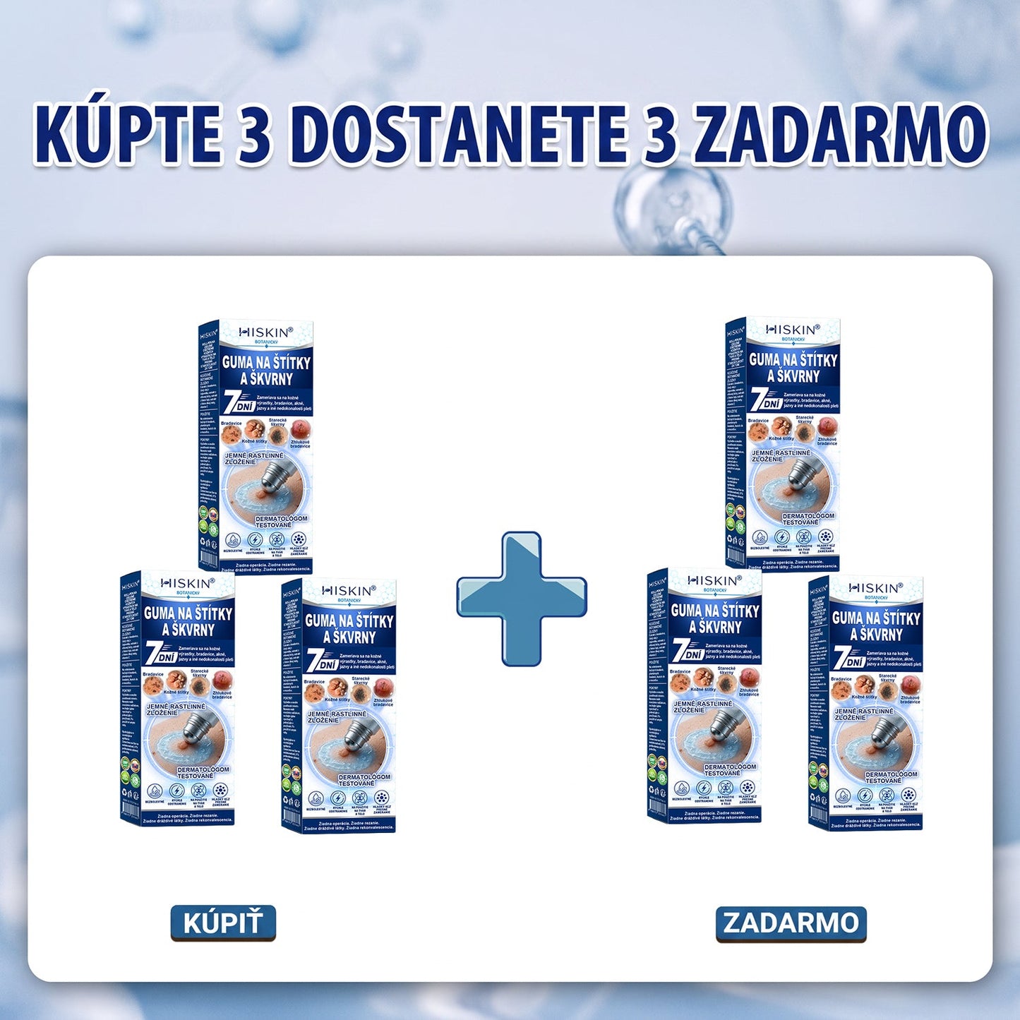 🌟HISKIN®👩‍⚕️ BOTANICKÝ – GUMA NA ŠTÍTKY A ŠKVRNY – Bezbolestná starostlivosť o pokožku bez jaziev s pokročilým guľôčkovým aplikátorom