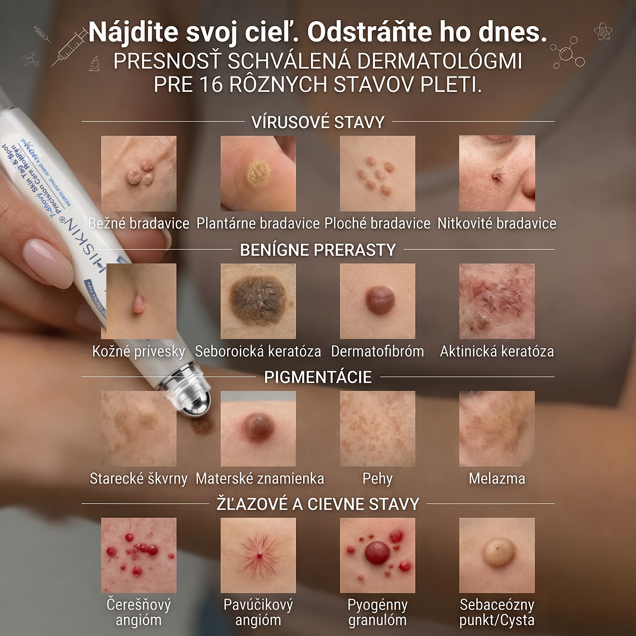 🌟HISKIN®👩‍⚕️ BOTANICKÝ – GUMA NA ŠTÍTKY A ŠKVRNY – Bezbolestná starostlivosť o pokožku bez jaziev s pokročilým guľôčkovým aplikátorom