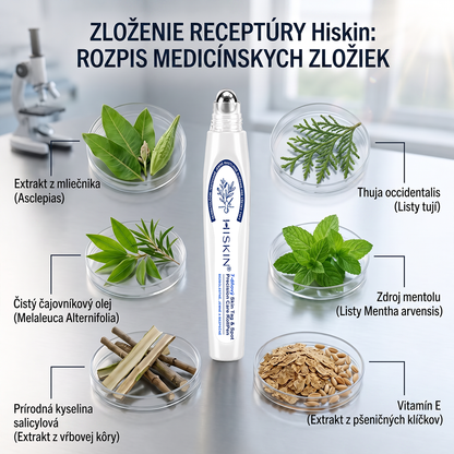 🌟HISKIN®👩‍⚕️ BOTANICKÝ – GUMA NA ŠTÍTKY A ŠKVRNY – Bezbolestná starostlivosť o pokožku bez jaziev s pokročilým guľôčkovým aplikátorom
