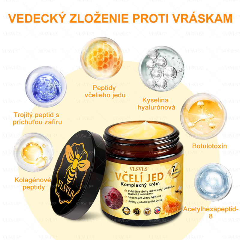 👩‍⚕️ VLSVLS® Komplexný krém s včelím jedom – POSLEDNÝ DEŇ: Zľava 80 %! (ochabnutá pokožka, jemné vrásky, strata pevnosti, ploché poprsie, ovisnuté boky a ďalšie)