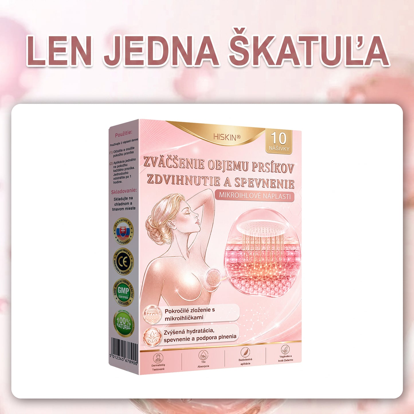 💜HISKIN® Náplasti s mikroihličkami na zväčšenie objemu, spevnenie a lifting poprsia