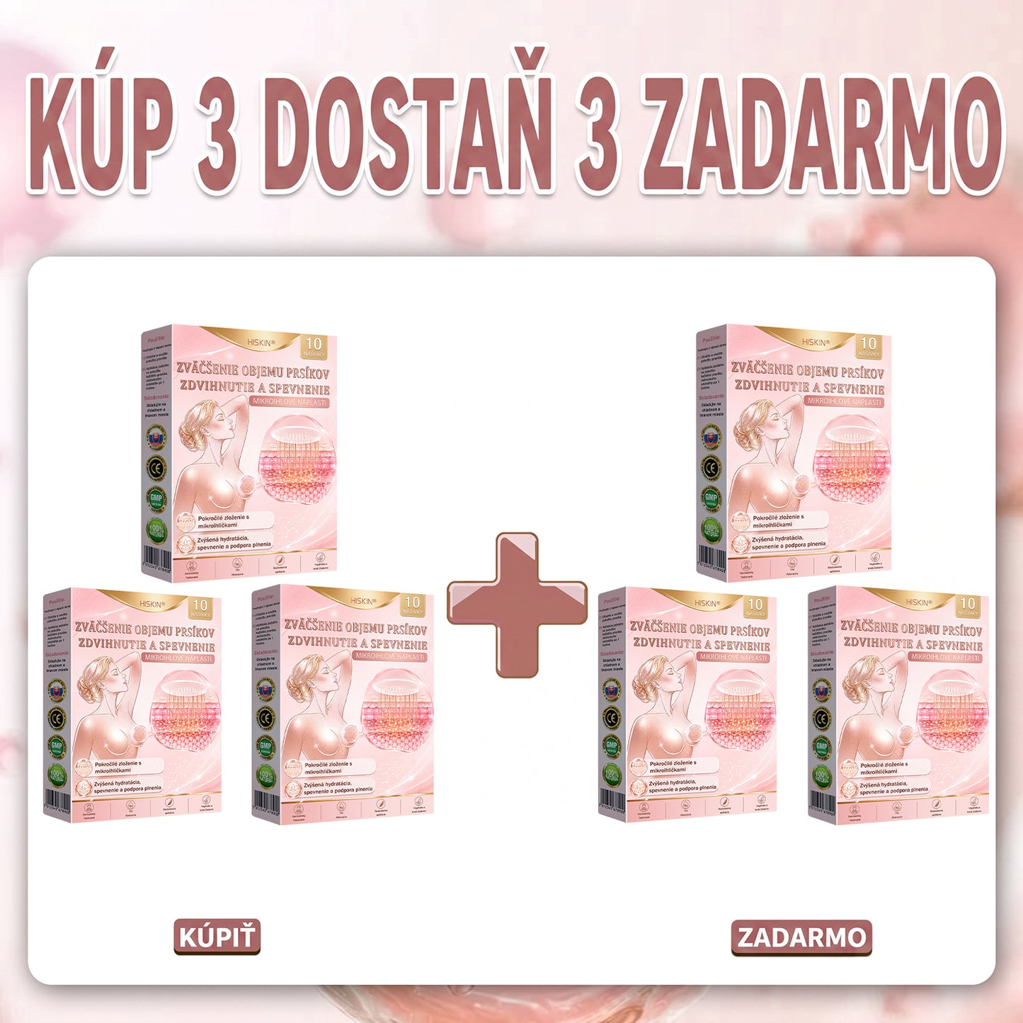 💜HISKIN® Náplasti s mikroihličkami na zväčšenie objemu, spevnenie a lifting poprsia